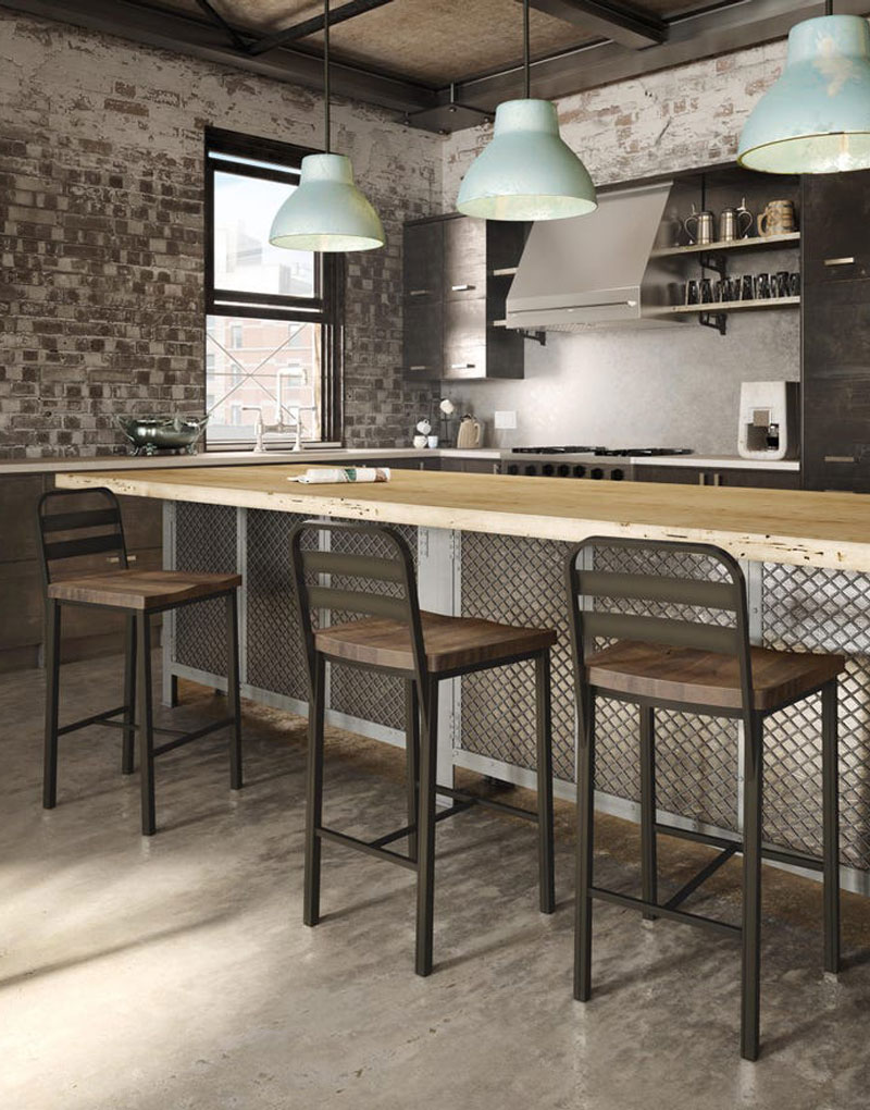 Arturo Industrial Metal Stool Setting 1