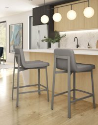 Aspen Industrial Upholstered Stool Design Inspo