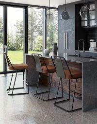 Currier Upholstered Industrial Stool Design Inspo Cropped