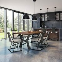 Currier Chair and Stool at Dining Table