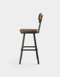 Georgia Swivel Stool Wooden Seat side