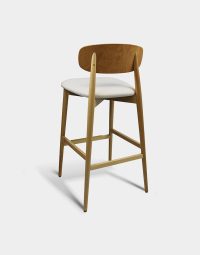 Harlow Bar Stool Back Angle Natural