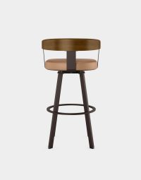 Lauryn Contemporary Stool Salmon Seat back
