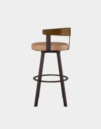 Lauryn Contemporary Stool Salmon Seat side