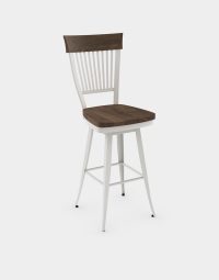 Scarlett Transitional Industrial Stool White Cushion