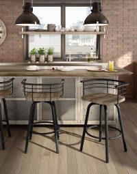 Tinsley Contemporary Stool Wooden Seat Design Inspo