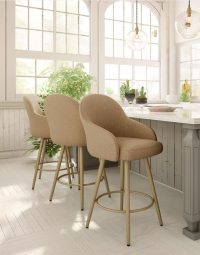 Wesley Upholstered Bucket Stool design inspo
